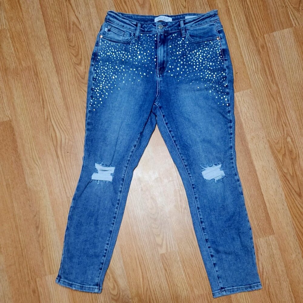 Judy Blue Rhinestone Slim Fit Jeans